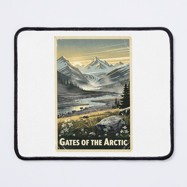 Item preview, Gates of the Arctic National Park Vintage Travel Art designed and sold by Teelogic.