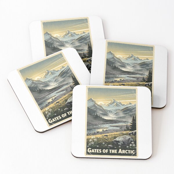 Item preview, Gates of the Arctic National Park Vintage Travel Art designed and sold by Teelogic.