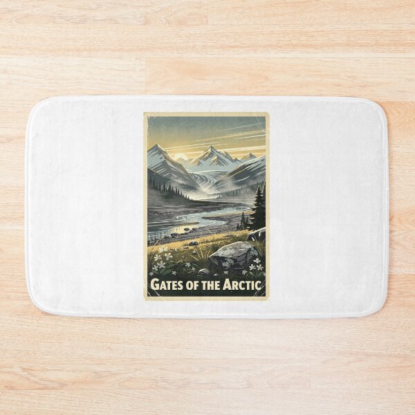Item preview, Gates of the Arctic National Park Vintage Travel Art designed and sold by Teelogic.