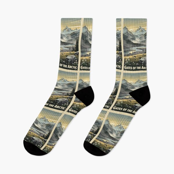 Item preview, Gates of the Arctic National Park Vintage Travel Art designed and sold by Teelogic.