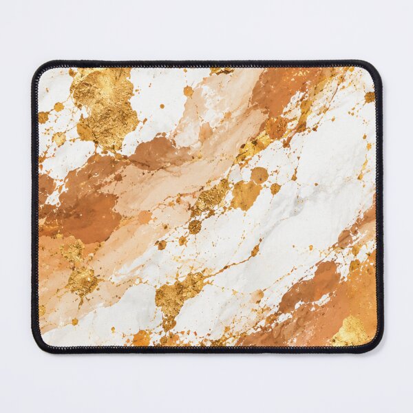 Item preview, Gilded Amber and Cream Marble Mixed Media Art designed and sold by THE SPLATTERED HAUS BY SAGE BANKS.