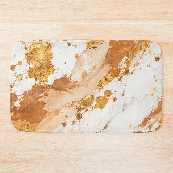 Item preview, Gilded Amber and Cream Marble Mixed Media Art designed and sold by THE SPLATTERED HAUS BY SAGE BANKS.