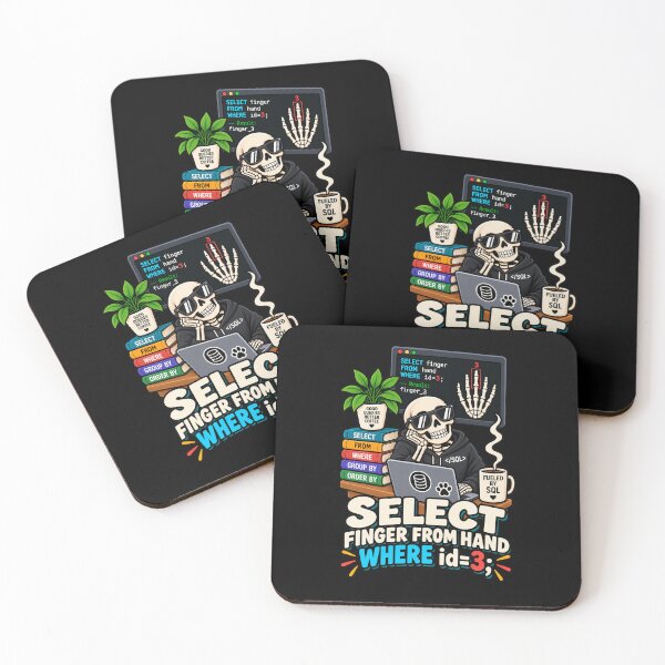 Item preview, SQL Select Finger From Hand Funny Coder Skeleton designed and sold by Ridaelb.