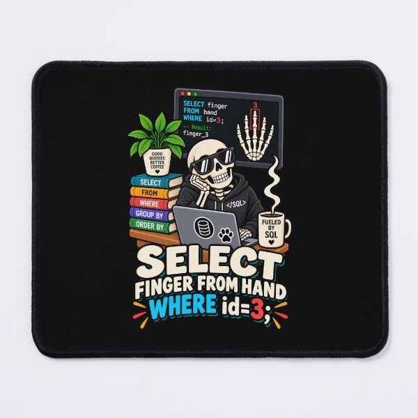Item preview, SQL Select Finger From Hand Funny Coder Skeleton designed and sold by Ridaelb.