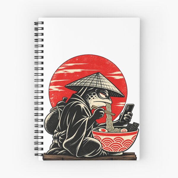 Item preview, Grumpy Frog Eating Ramen Japanese Ronin designed and sold by GibasVisuals.