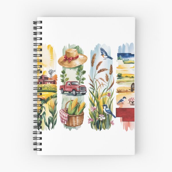 Item preview, Nebraska Farmland Watercolor – Windmill, Wagon & Bluebird designed and sold by Marie Gems.