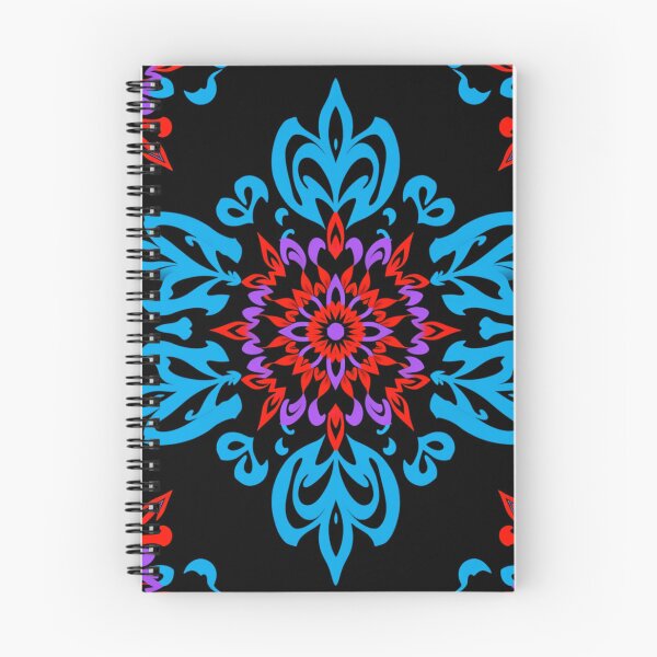 Item preview, blue, purple and red floral pattern designed and sold by sweetytops.