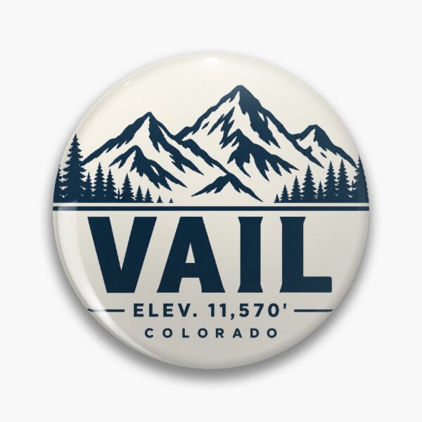 Item preview, Vail Colorado Ski Resort Vintage Mountain Badge | Retro Skiing Design designed and sold by julietteholm.