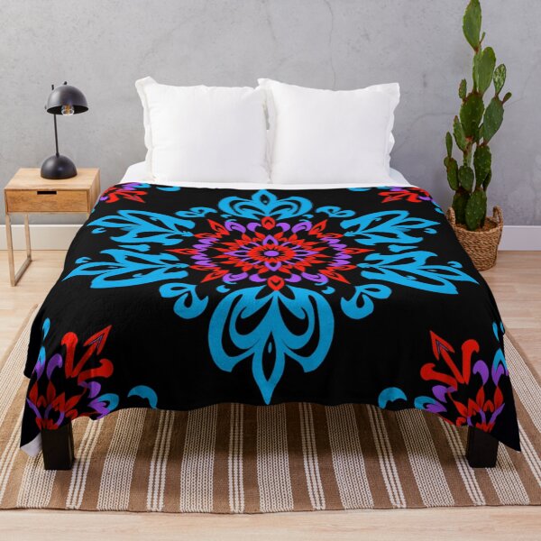 Artikelvorschau, blaues, violettes und rotes Blumenmuster entworfen und verkauft von sweetytops.
