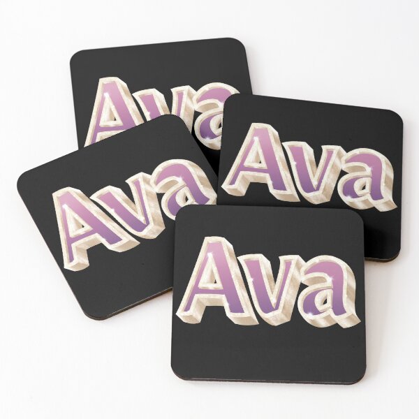 Item preview, Ava Name in Gold, Pink and Purple with a Glam Style designed and sold by AloraDawnEve.