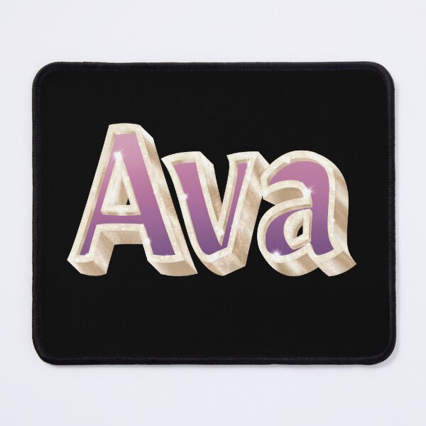 Item preview, Ava Name in Gold, Pink and Purple with a Glam Style designed and sold by AloraDawnEve.