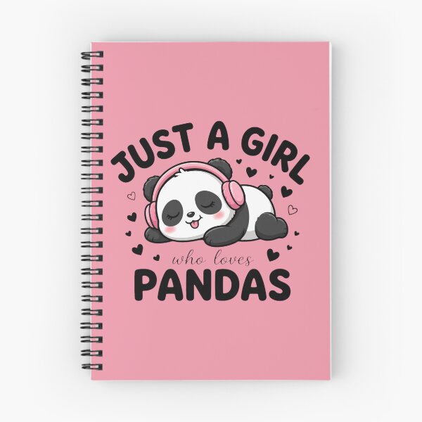 Item preview, Just A Girl Who Loves Pandas Cute Music Panda Bear Art designed and sold by Vibe-Vary.