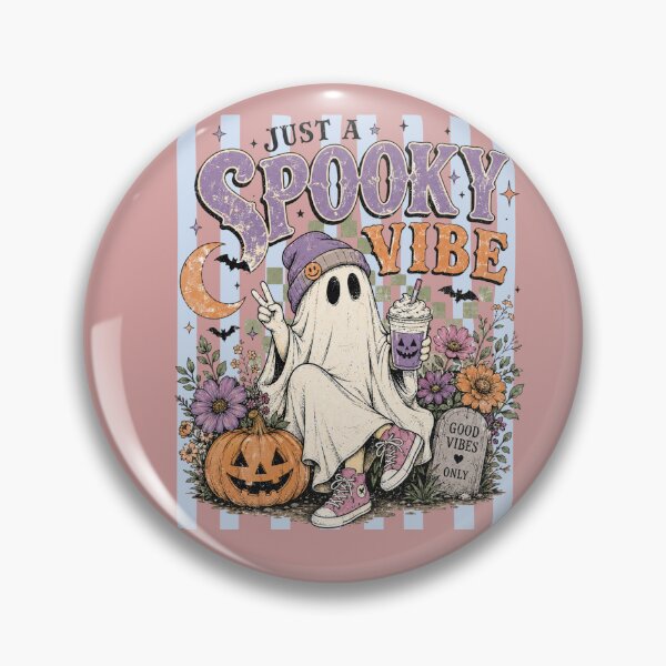 Item preview, Just a Spooky Vibe – Cute Ghost Halloween Graphic designed and sold by SweetTeezPrints.
