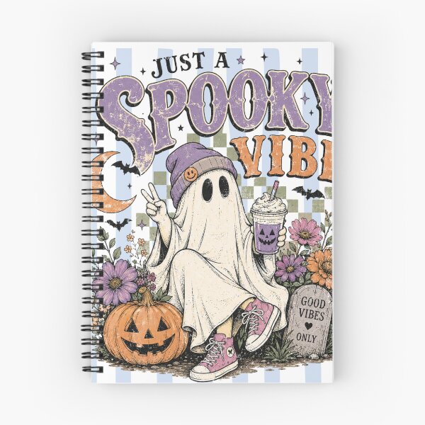 Item preview, Just a Spooky Vibe – Cute Ghost Halloween Graphic designed and sold by SweetTeezPrints.