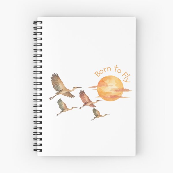 Item preview, Born to Fly Cranes Sunset Watercolor designed and sold by mycute-stickers.