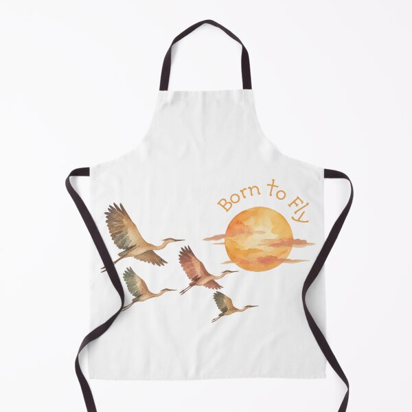 Item preview, Born to Fly Cranes Sunset Watercolor designed and sold by mycute-stickers.
