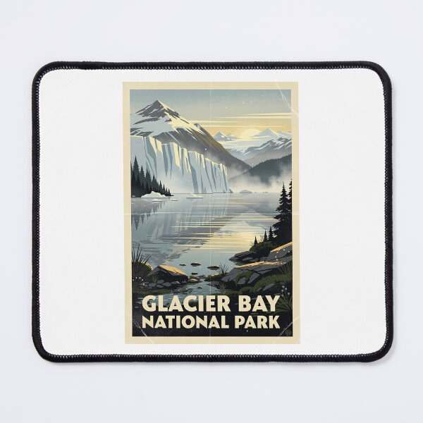 Item preview, Glacier Bay National Park Vintage Travel Art designed and sold by Teelogic.