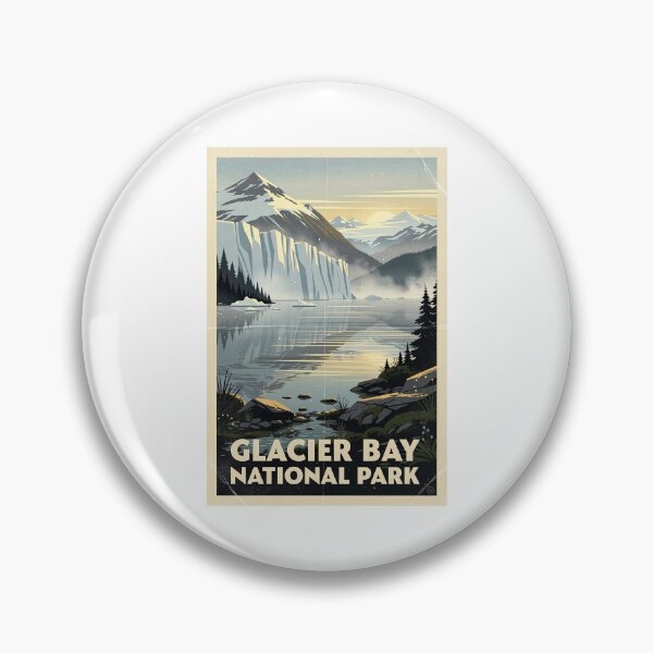 Item preview, Glacier Bay National Park Vintage Travel Art designed and sold by Teelogic.