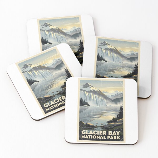 Item preview, Glacier Bay National Park Vintage Travel Art designed and sold by Teelogic.