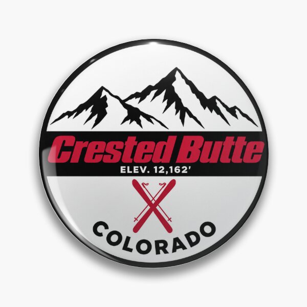 Item preview, Crested Butte Colorado Ski Resort Vintage Mountain Badge | Retro Skiing Design designed and sold by julietteholm.