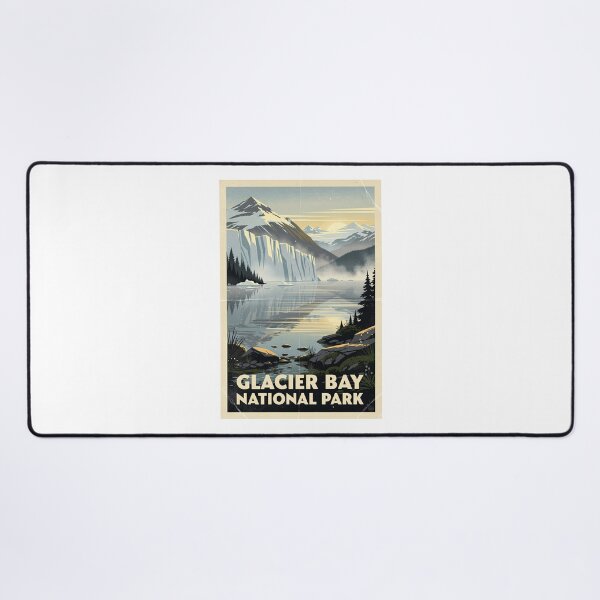 Item preview, Glacier Bay National Park Vintage Travel Art designed and sold by Teelogic.