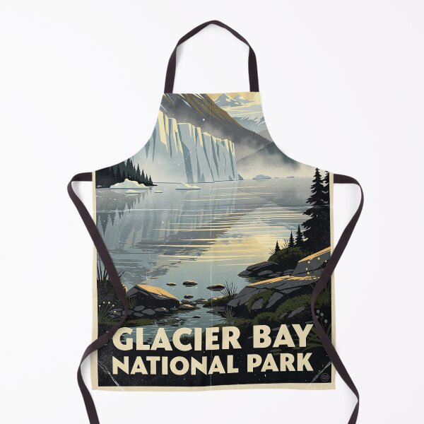 Item preview, Glacier Bay National Park Vintage Travel Art designed and sold by Teelogic.