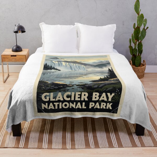 Item preview, Glacier Bay National Park Vintage Travel Art designed and sold by Teelogic.