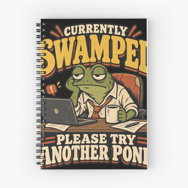 Item preview, Office Frog Shirt – Currently Swamped Please Try Another Pond designed and sold by The Grumpy Pet Club.