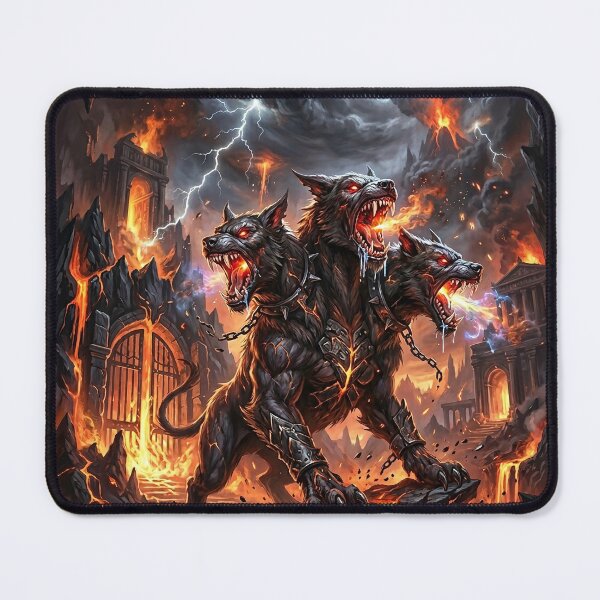 Item preview, Cerberus Unchained - Gates of Hades Print designed and sold by Lucid Dream Pixel.