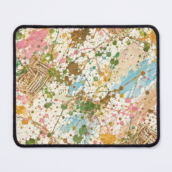 Item preview, Woven Raffia and Pastel Splatter Mixed Media Art designed and sold by THE SPLATTERED HAUS BY SAGE BANKS.