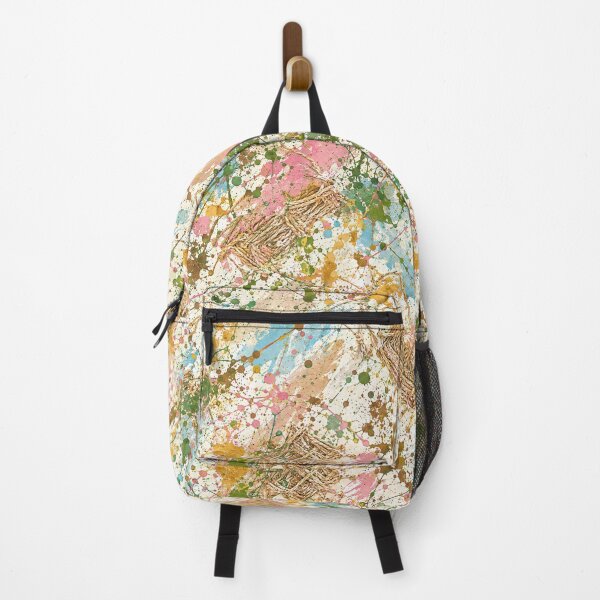 Item preview, Woven Raffia and Pastel Splatter Mixed Media Art designed and sold by THE SPLATTERED HAUS BY SAGE BANKS.