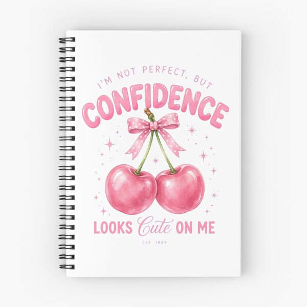 Item preview, I'm Not Perfect But Confidence Looks Cute On Me Cherry Quote Art designed and sold by Vibe-Vary.