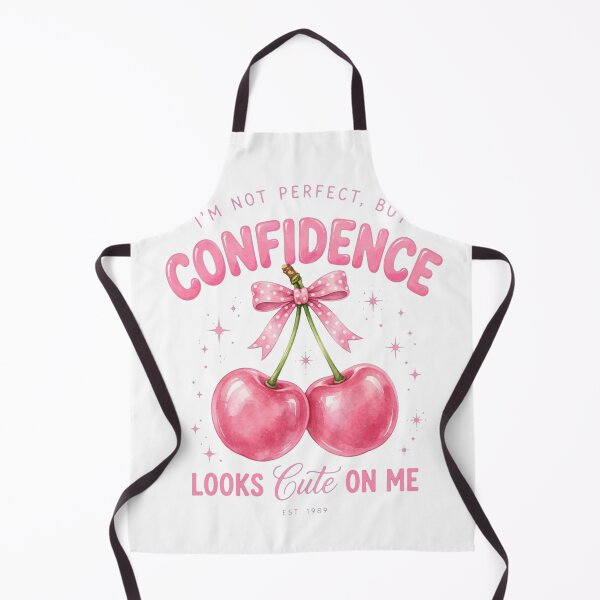 Item preview, I'm Not Perfect But Confidence Looks Cute On Me Cherry Quote Art designed and sold by Vibe-Vary.