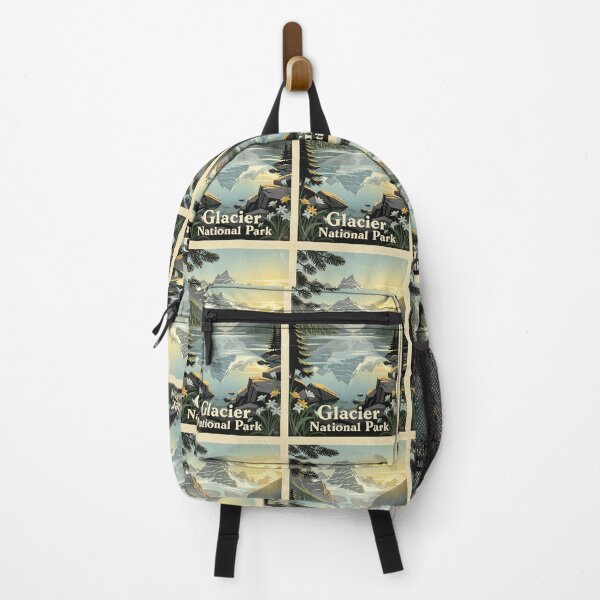 Item preview, Glacier National Park Vintage Travel Art designed and sold by Teelogic.