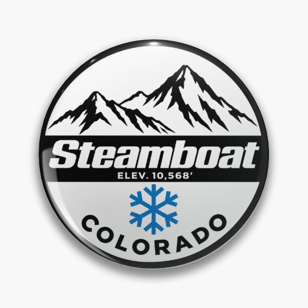 Item preview, Steamboat Colorado Ski Resort Vintage Mountain Badge | Retro Skiing Design designed and sold by julietteholm.