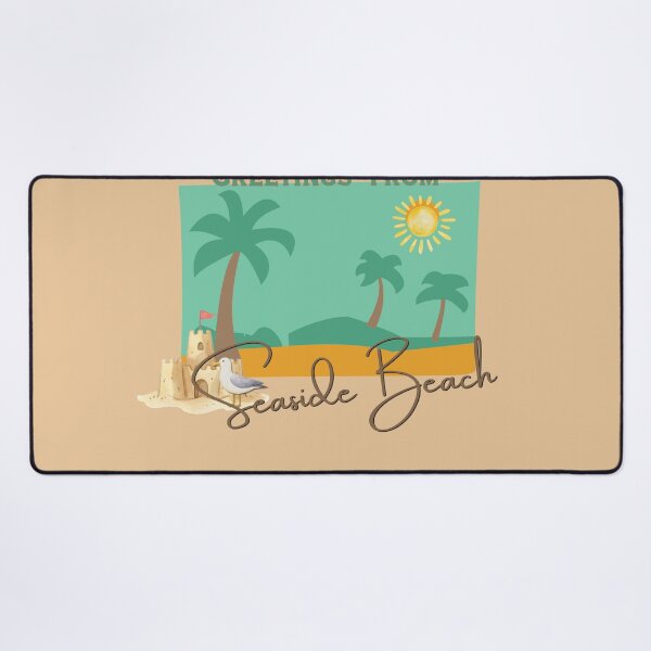 Item preview, Greetings From Seaside Beach Oregon Retro Postcard Beach Art designed and sold by DonnaRaine.
