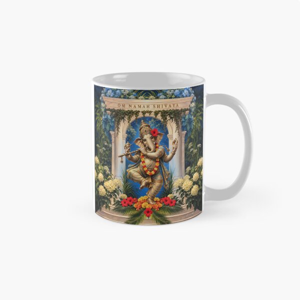 Item preview, Ganesha Playing Flute in Garden designed and sold by Laeton Designs.