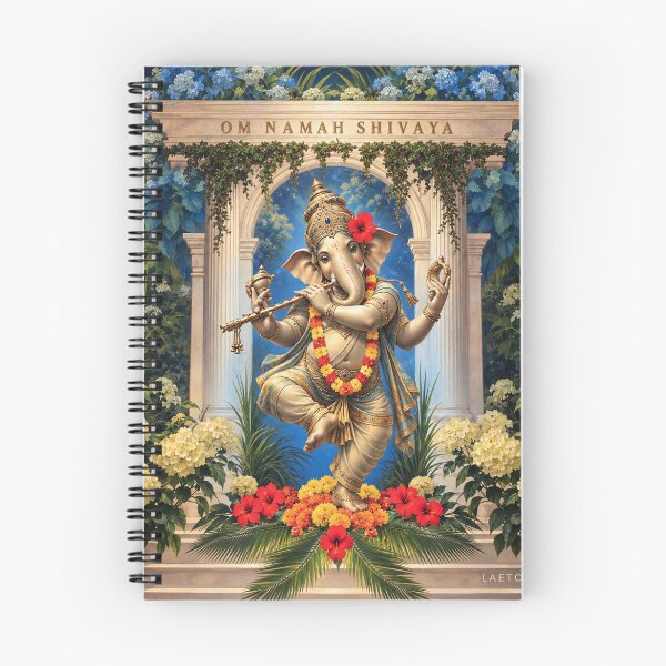 Item preview, Ganesha Playing Flute in Garden designed and sold by Laeton Designs.