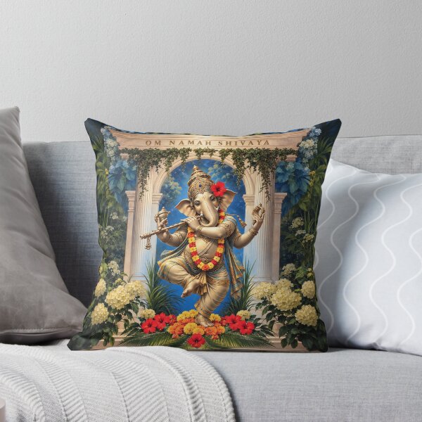 Item preview, Ganesha Playing Flute in Garden designed and sold by Laeton Designs.