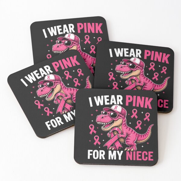 Item preview, I Wear Pink For My Niece Breast Cancer Awareness Dinosaur designed and sold by New Art.