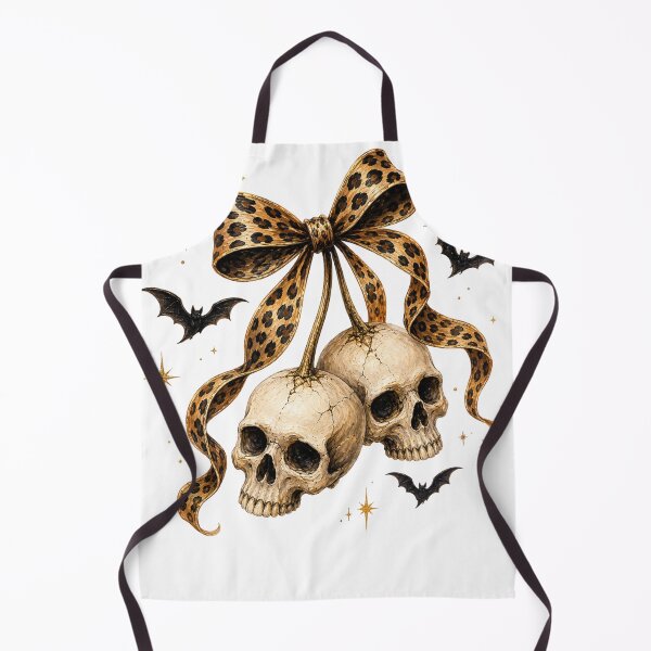 Item preview, Pretty Deadly – Leopard Bow & Skulls Halloween Graphic designed and sold by SweetTeezPrints.