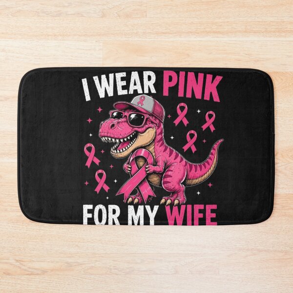 Item preview, I Wear Pink For My Wife Breast Cancer Awareness Dinosaur designed and sold by New Art.