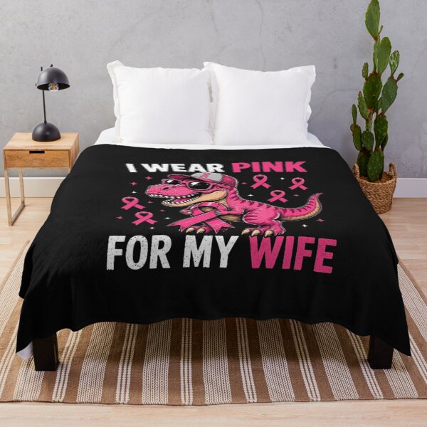 Item preview, I Wear Pink For My Wife Breast Cancer Awareness Dinosaur designed and sold by New Art.