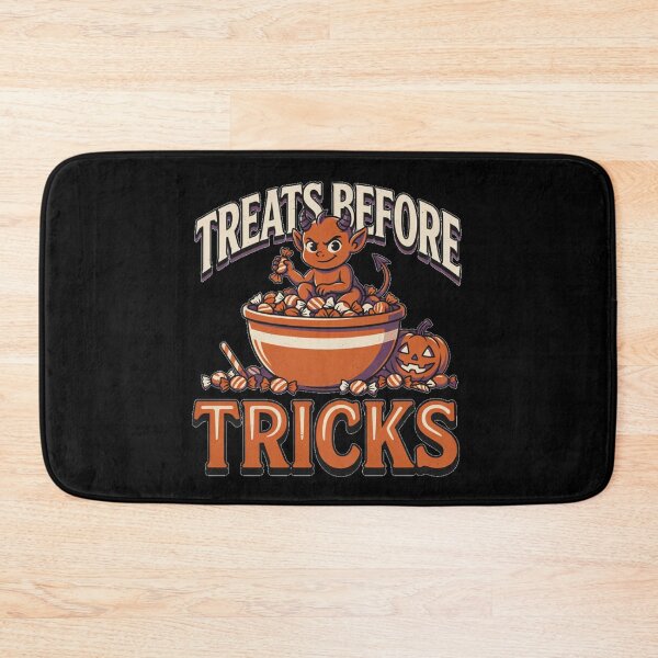 Item preview, Halloween Devil Candy Bowl – Treats Before Tricks designed and sold by No Excuses Supply.