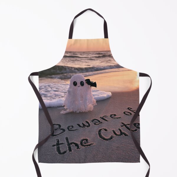 Item preview, Beware Of The Cute Sand Inscription With Ghost Figure At Sunset Shoreline designed and sold by chase-thewave.