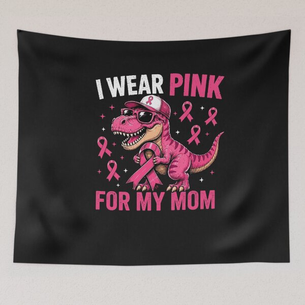 Item preview, I Wear Pink For My Mom Breast Cancer Awareness Dinosaur designed and sold by New Art.