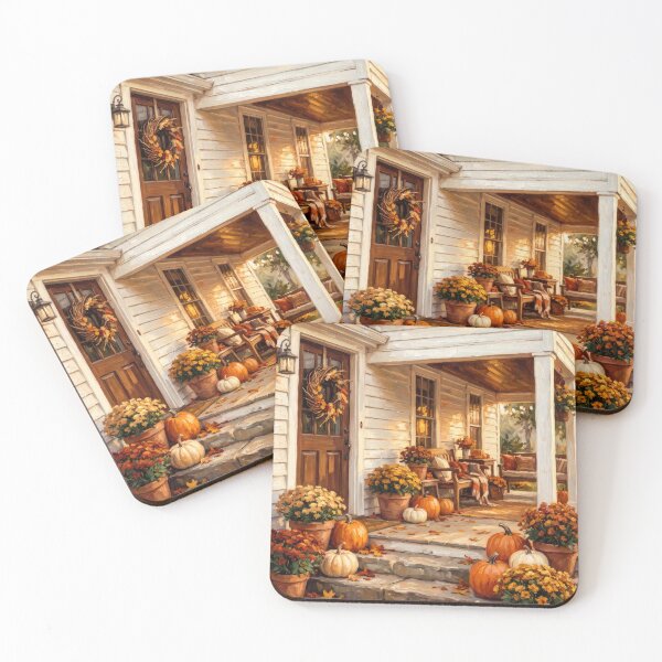 Item preview, Autumn Farmhouse Porch designed and sold by RedPeaStudio.