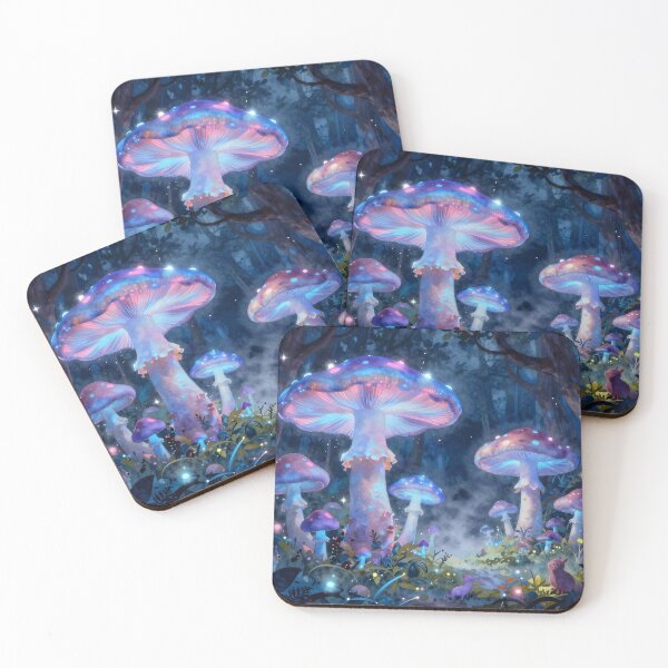 Item preview, Magical Mushroom Glade at Night designed and sold by Fanta-sticky.
