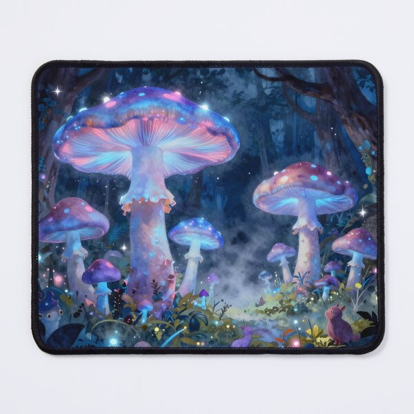 Item preview, Magical Mushroom Glade at Night designed and sold by Fanta-sticky.
