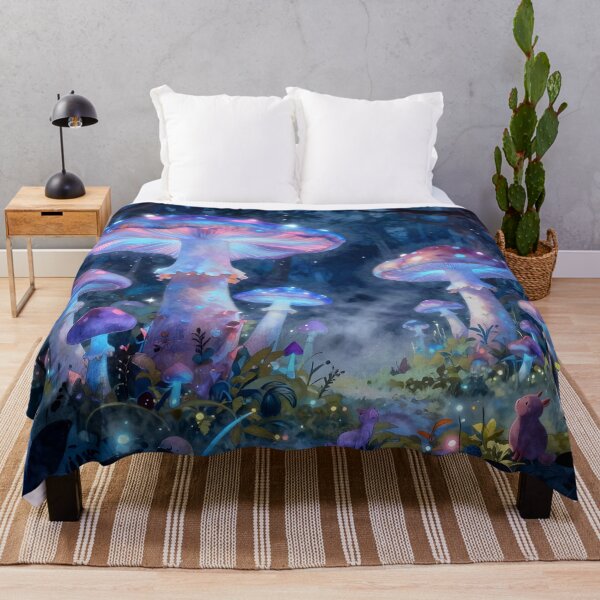 Item preview, Magical Mushroom Glade at Night designed and sold by Fanta-sticky.